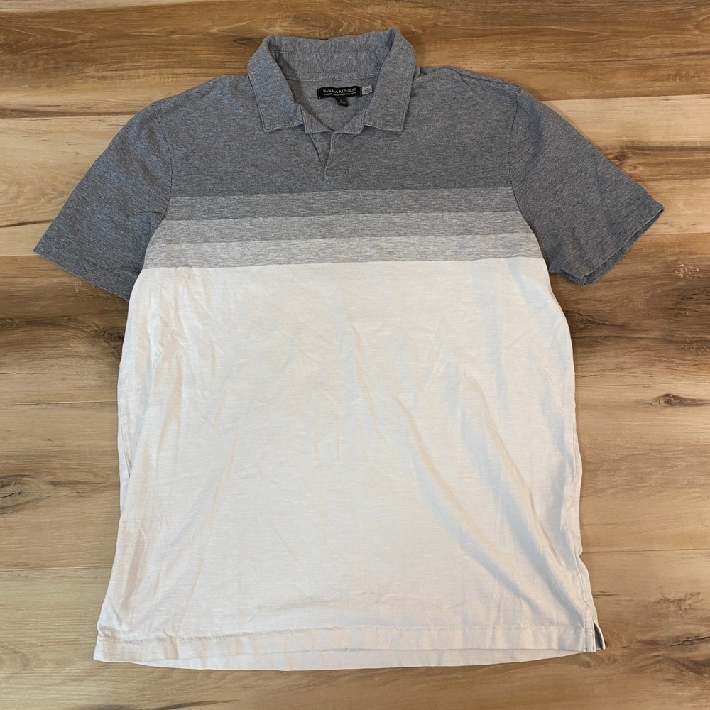 Banana Republic Gray Scale and White Men's Shirt